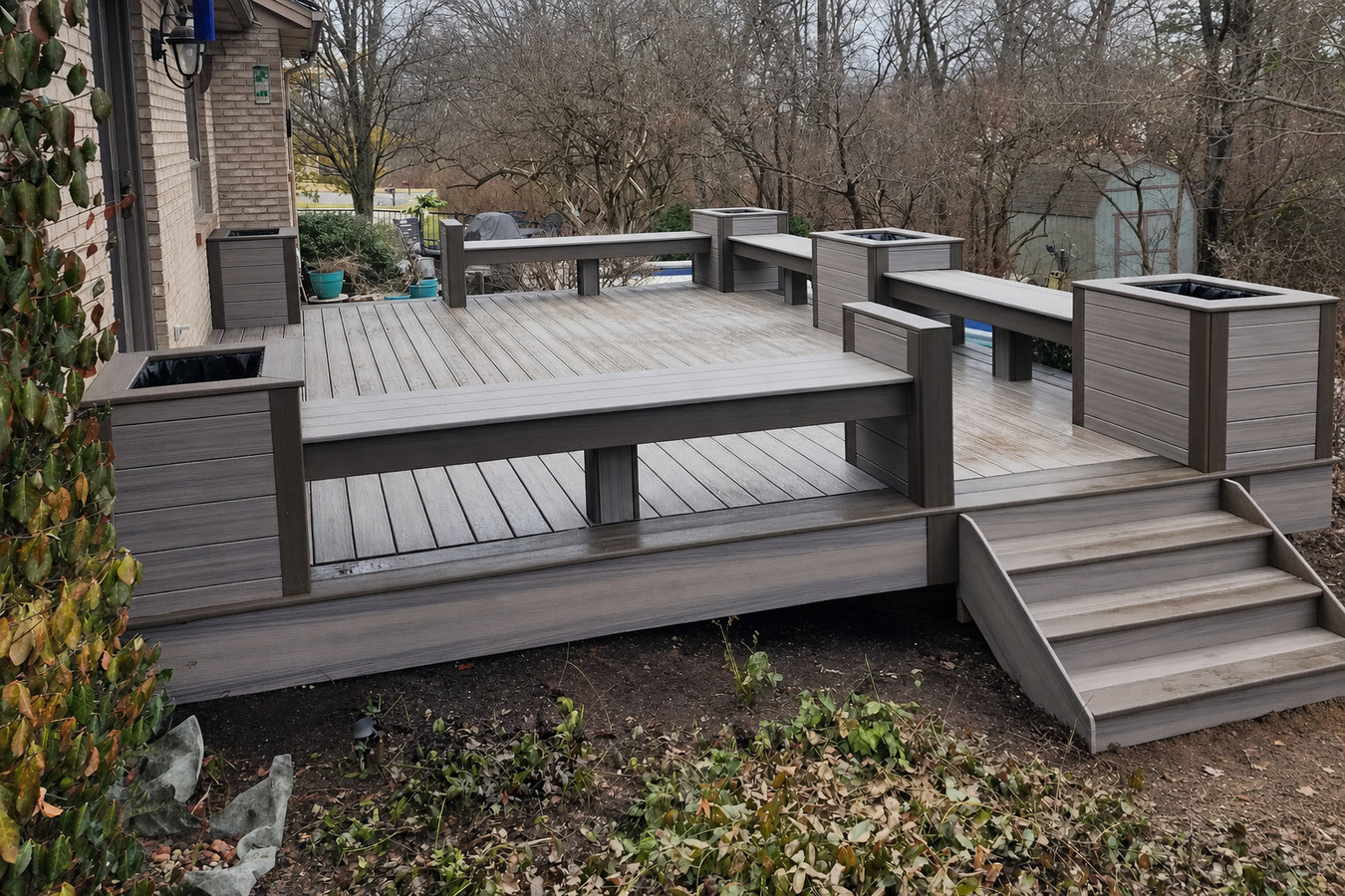 Trex deck installation